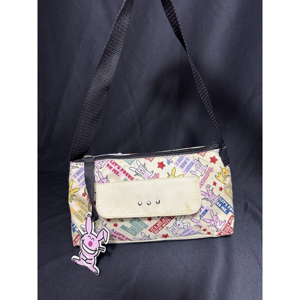 Vintage Y2K Jim Benton "It's Happy Bunny" Printed Shoulder Bag - Sassy Quotes